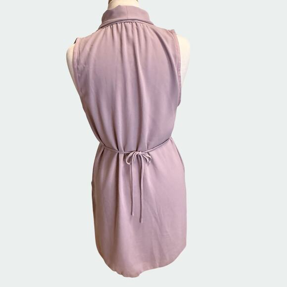 Aritzia Wilfred Sabine Dress Sleeveless Faux Wrap Size Med Mini Ballet Feminine - Picture 4 of 12